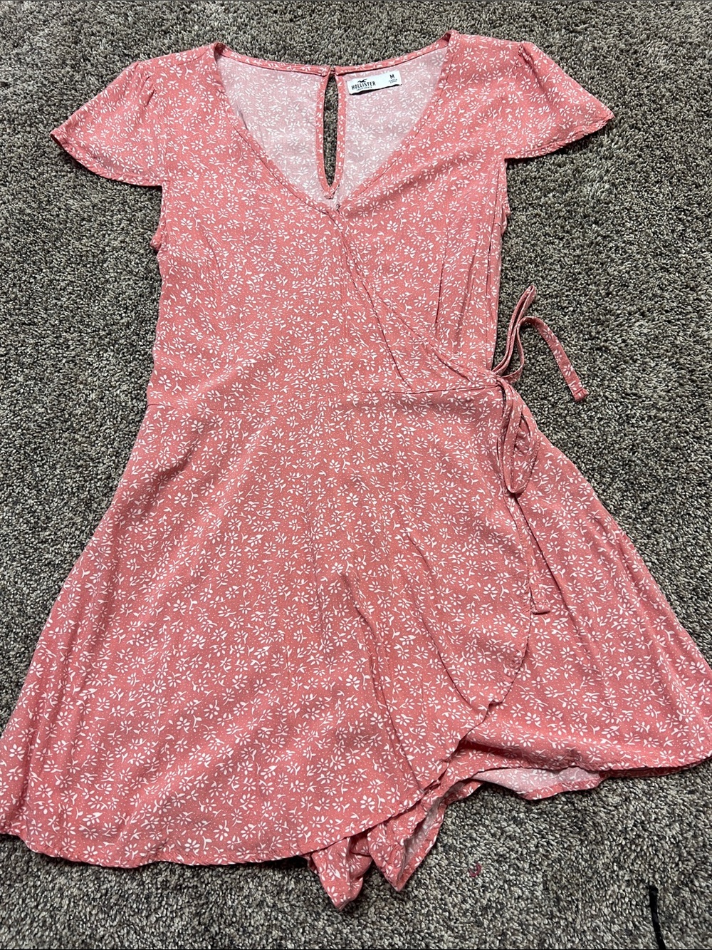Mossimo Supply Co. Pink Floral Wrap Romper